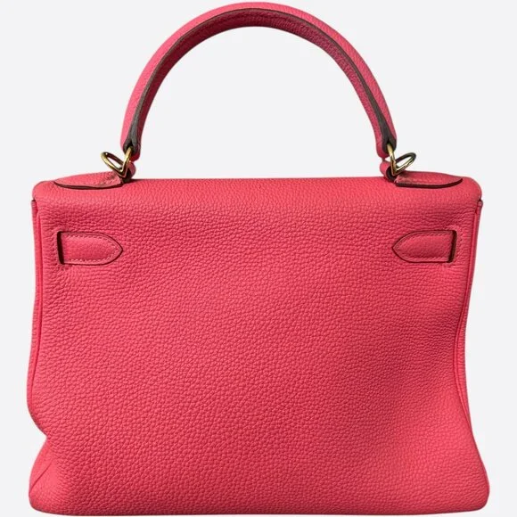 Hermes Pink Togo & Gold Hardware Kelly 28 - Picture 3 of 8